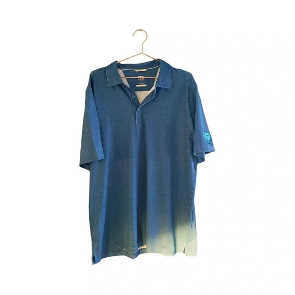 Cutter & Buck CB Dry Tec 50 UPF+ Men's Blue Golf Polo Shirt Size Large - Picture 1 of 5